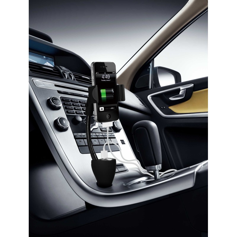 Supporto per Smartphone da Auto Universale con caricabatteria -TE06 Nero