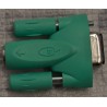 ADATTARORE SERIALE 9 POLI FEMMINA PS/2 FEMMINA PER MOUSE COLORE GRIGIO/VERDE