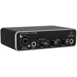 BEHRINGER UMC22 INTERFACCIA AUDIO 2X2 SCHEDA USB 2 IN 2 OUT 24 BIT 48 KHZ PC E MAC PREAMPLIFICATORE MICROFONICO MIDAS