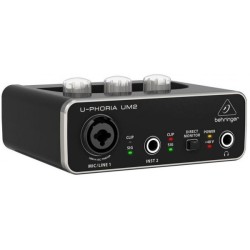 BEHRINGER U-PHORIA STUDIO BUNDLE INTERFACCIA AUDIO USB UM2 + MICROFONO C1 + CUFFIE HPS5000