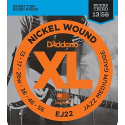D'ADDARIO EJ22 ELETTRICA 013-056 MUTA CHITARRA ELETTRICA