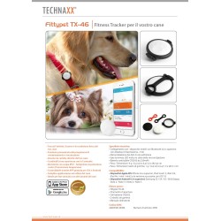 Collare fitness per cani Fittypet TX-46 Clip-on activity tracker Nero, Bianco IP67