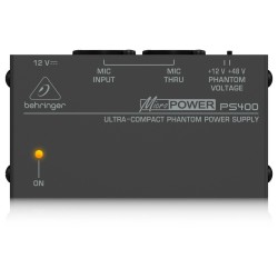BEHRINGER PS400 MICRO-POWER ALIMENTATORE PHANTOM +12V +48V MICROFONI A CONDENSATORE