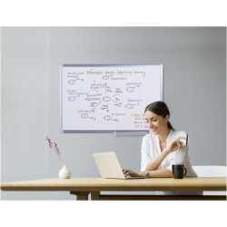 Lavagna magnetica Bi-Office New Generation, cancellabile a secco, con cornice in alluminio, lavagna magnetica, memo board, accia