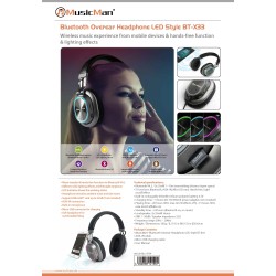 Technaxx BT-X33 Sovraurale Padiglione auricolare Nero