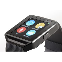 Technaxx TrendGeek Smartwatch with Heart Rate Measurement (TG-SW2HR), M/L, Schwarz