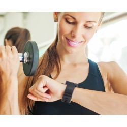 Technaxx TrendGeek Smartwatch with Heart Rate Measurement (TG-SW2HR), M/L, Schwarz