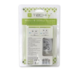 Techly Ripetitore Wireless 300N (Range Extender) con WPS Bianco 