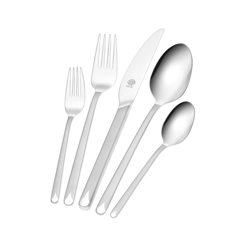 GGS Servizio di Posate 72 pezzi ANJA 18/10 Acciaio Inossidabile Sabbiato e Lucidato