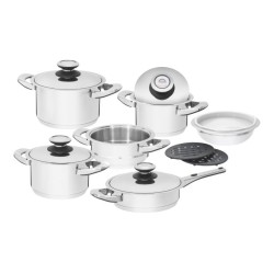 GGS Padella Singola Komfort con Coperchio Acciaio Inox 18/10 
