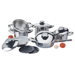 GGS Padella Singola Komfort con Coperchio Acciaio Inox 18/10 