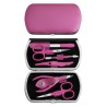 GGS Set da manicure, fuchsia, inox 6pz