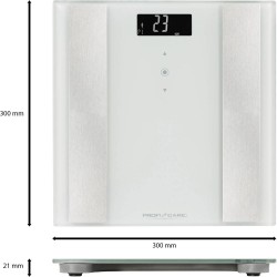 ProfiCare PC-PW3007FA Bilancia pesapersone elettronica Quadrato Bianco