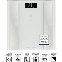 ProfiCare PC-PW3007FA Bilancia pesapersone elettronica Quadrato Bianco