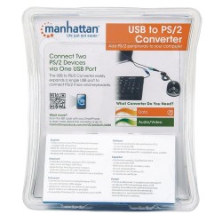 MANHATTAN Adattatore USB a doppio PS/2 Nero 0,2 m