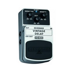 BEHRINGER VD400 VINTAGE DELAY PEDALE EFFETTO ECO 300MS INTENSITY REPEAT RATE