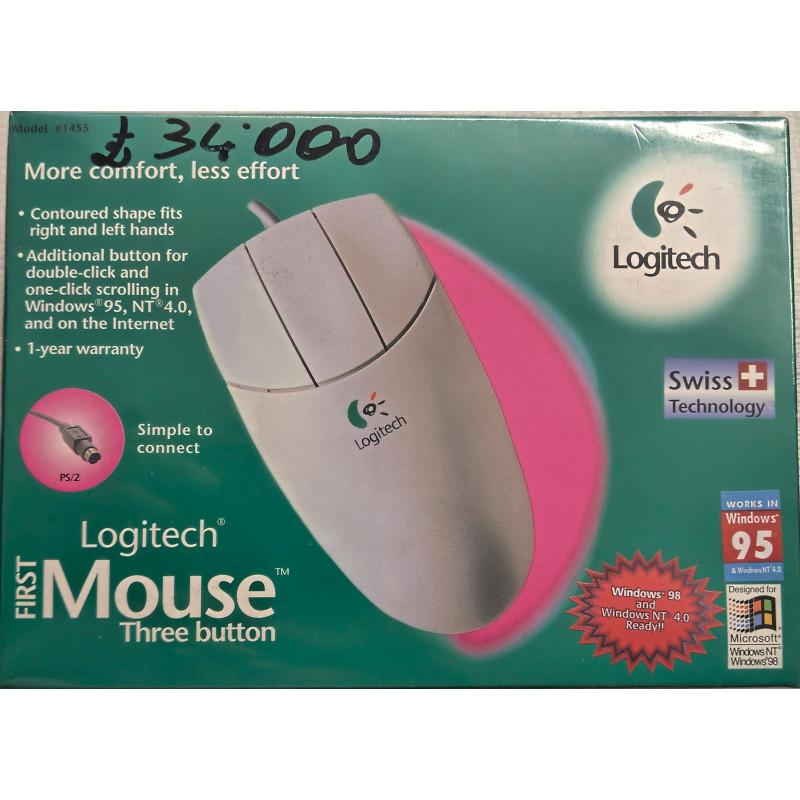 MOUSE LOGITECH FIRST MOUSE 3 TASTI PS/2