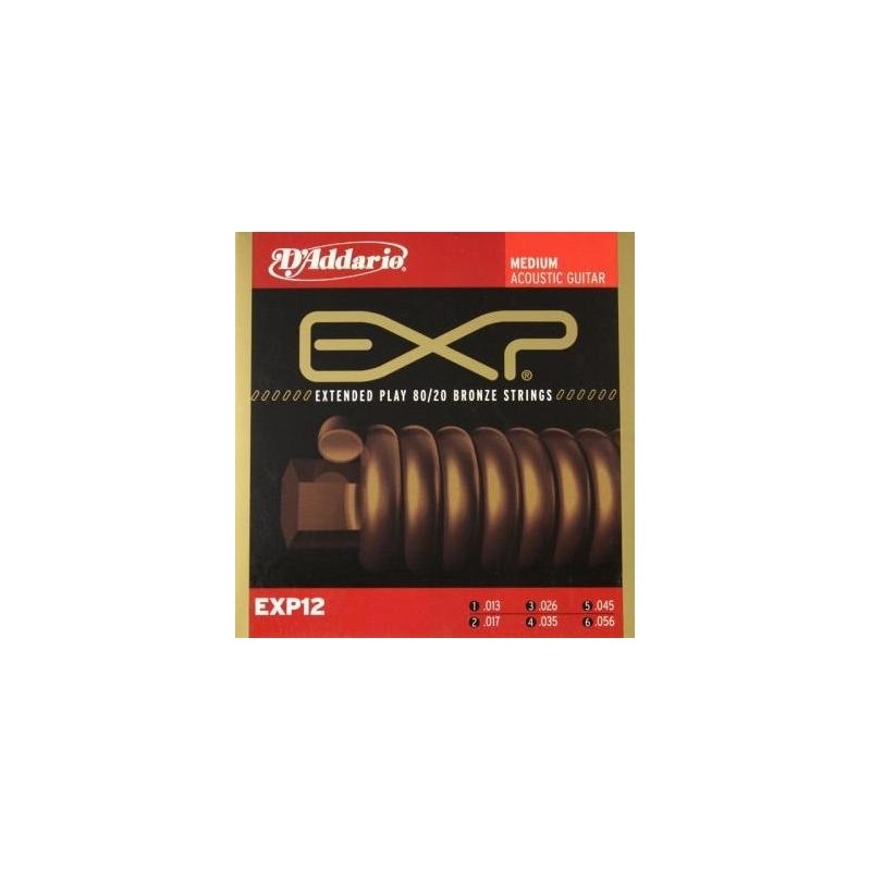 D'ADDARIO EXP12 PHOSPHORE CORDE CHITARRA ACUSTICA 13-56