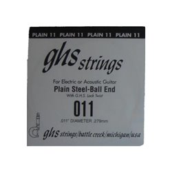 GHS PLAIN 011 STEEL BALL-END CORDA PER CHITARRA ACUSTICA