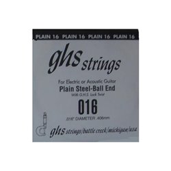 GHS PLAIN 016 STEEL BALL-END CORDA PER ACUSTICA