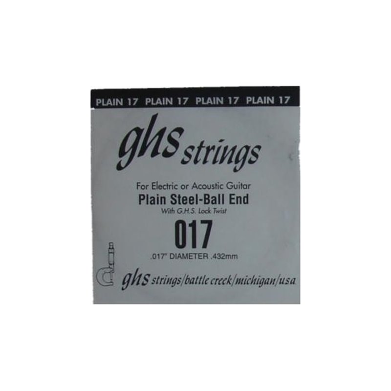 GHS PLAIN 017 STEEL BALL-END CORDA PER ACUSTICA