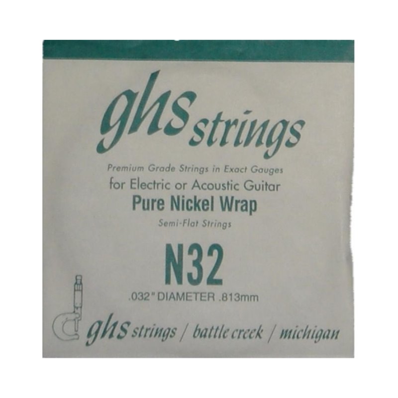 GHS PURE NICKEL WRAP N32 CORDA PER ACUSTICA