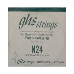GHS PURE NICKEL WRAP N24 CORDA PER ACUSTICA