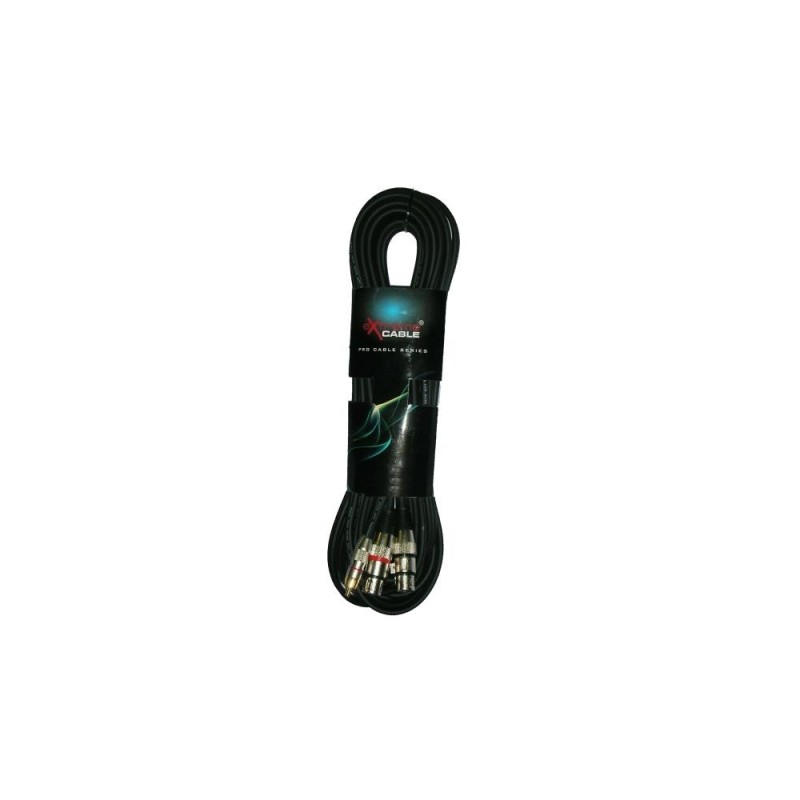 EXTREME 2R2X5PRO 2 RCA MASCHIO - 2 XLR MASCHIO CAVO AUDIO DI SEGNALE SCHERMATO 5 MT.