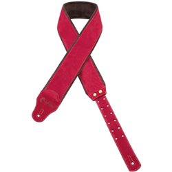RIGHTON STRAPS SUEDE RED TRACOLLA PER CHITARRA E BASSO