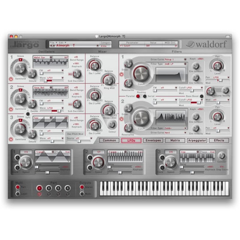 WALDORF LARGO SINTETIZZATORE SOFTWARE TECNOLOGIA WALDORF