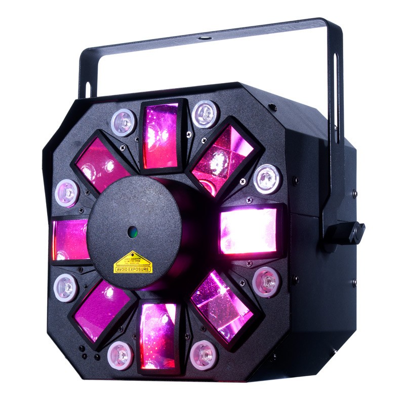 AMERICAN DJ STINGER II 3 IN 1 MOONFLOWER LED UV LASER RED - GREEN