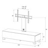 SONOROUS TRN-1130-B-WHT SUPPORTO PER TELEVISORE A COLONNA PER PANNELLI FINO A 55" COLORE NERO E BIANCO