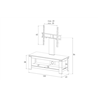 SONOROUS HG-1025-B-BLK SUPPORTO PER TELEVISORE A COLONNA PER PANNELLI FINO A 42" COLORE NERO