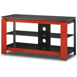 SONOROUS HG1030RD SUPPORTO PER TELEVISORE FINO A 42" 3 RIPIANI IN VETRO E LEGNO COLORE ROSSO