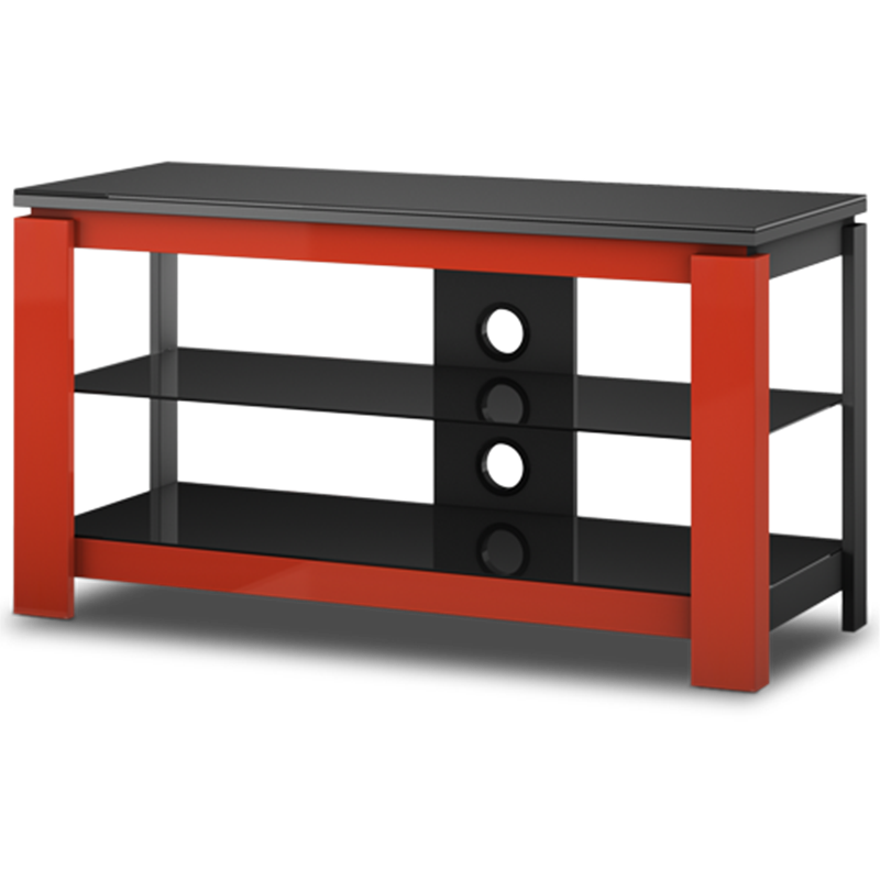 SONOROUS HG1030RD SUPPORTO PER TELEVISORE FINO A 42" 3 RIPIANI IN VETRO E LEGNO COLORE ROSSO