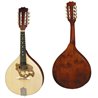 MANDOLINO PORTOGHESE 1 MADE IN EUROPE IN MASSELLO TOP ABETE E ACERO FONDO FASCE MANICO SCALA 332mm