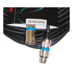 EXTREME CAVO MICROFONO/CASSE 15 METRI 1 CONNETTORE XLR MASCHIO 1 FEMMINA + STRAP + 12 ANELLINI CAVO MICROFONICO 6.5MM CONNETTORI