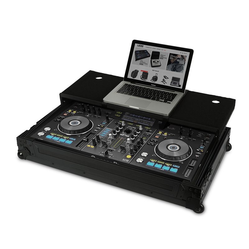 UDG ULTIMATE FLIGHT CASE PIONEER XDJ-RX BLACK PLUS FLIGHT CASE PROFESSIONALE + LAPTOP COLORE NERO