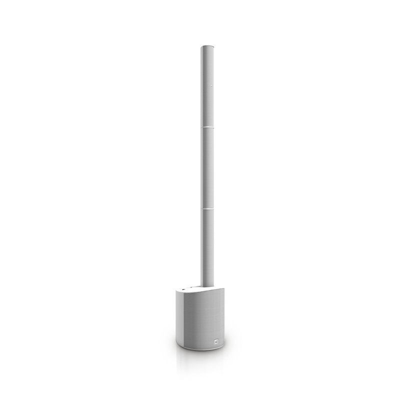 LD SYSTEMS MAUI5-GO-W SISTEMA PORTATILE A COLONNA BATTERIA RICARICABILE 10 ORE SUBWOOFER SATELLITI MIXER BLUETOOTH BIANCO