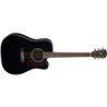WASHBURN HD-10SCEB CHITARRA ACUSTICA ELETTRIFICATA 4/4 TOP ABETE FONDO E FASCE IN MOGANO SPALLA MANCANTE COLORE NERO