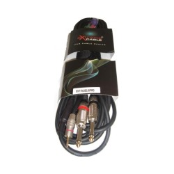 EXTREME 1MJS2J5PRO MINI JACK STEREO 1/8" 3.5mm 2 JACK 6.3mm CAVO AUDIO DI SEGNALE SCHERMATO 5mt.