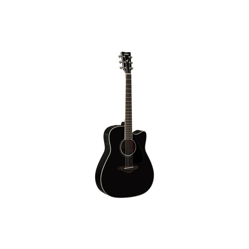 YAMAHA FGX830C BLACK CHITARRA ACUSTICA ELETTRIFICATA CUTAWAY NERA