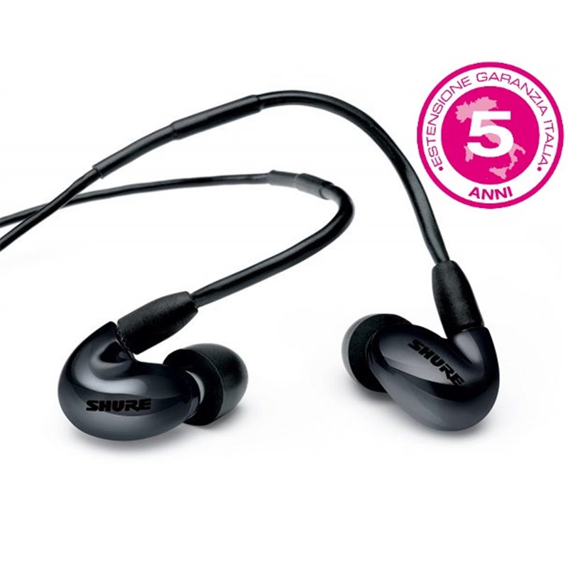 SHURE SE846BK BLACK AURICOLARI PROFESSIONALI AD ISOLAMENTO SONORO QUATTRO DRIVER TRE VIE - GARANZIA ESTENDIBILE 5 ANNI -