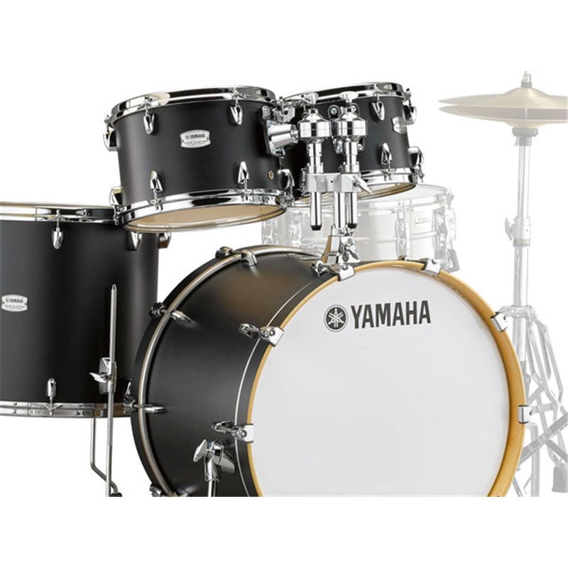 YAMAHA TMP2F4 TOUR CUSTOM LICORICE SANTIN BATTERIA ACUSTICA 4 PEZZI NERO SATINATO