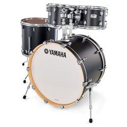 YAMAHA TMP2F4 TOUR CUSTOM LICORICE SANTIN BATTERIA ACUSTICA 4 PEZZI NERO SATINATO