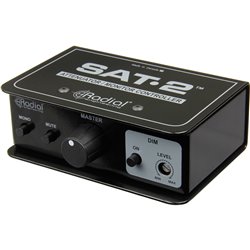 RADIAL SAT-2 AUDIO STEREO PASSIVO UTILIZZO PER ATTENUAZIONE E CONTROLLO DEL SEGNALE DAI MICROFONI AI PREAMPLIFICATORI