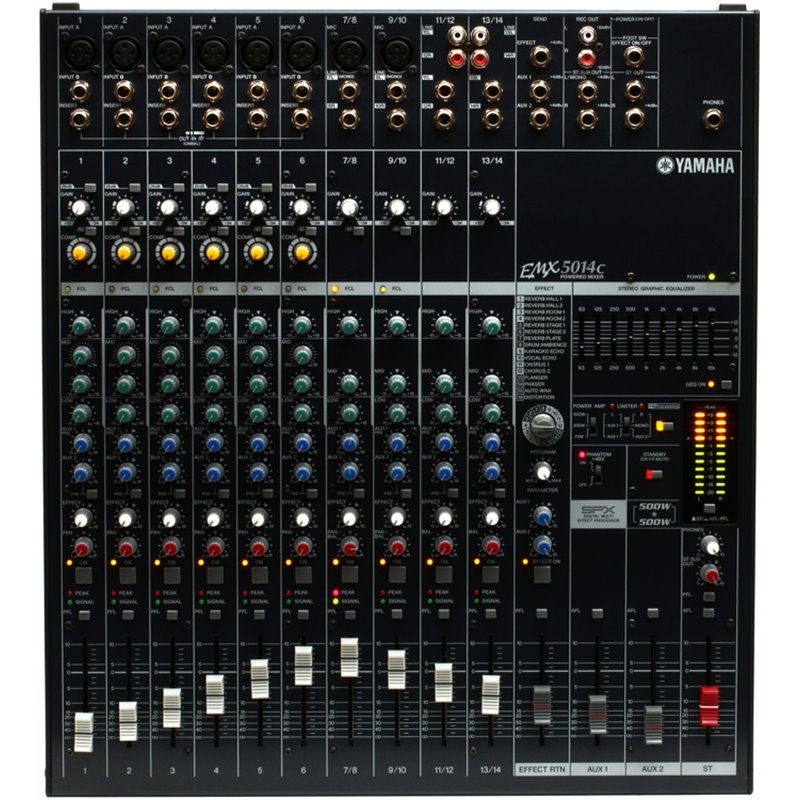 YAMAHA EMX5014C MIXER AMPLIFICATO CON 6 CANALI MONO + 4 INGRESSI STEREO +  EQ A 9 BANDE
