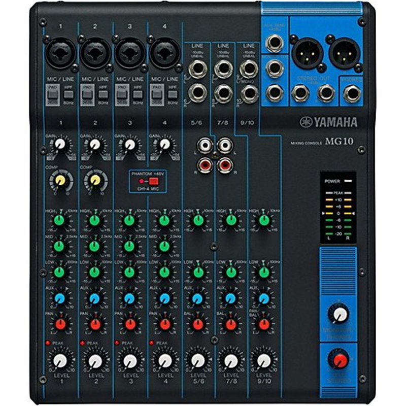 YAMAHA MG10 MIXER 10 CANALI CON ALIMENTAZIONE PHANTOM