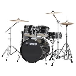 YAMAHA RYDEEN STUDIO BLACK BATTERIA ACUSTICA NERO CON HARDWARE + PIATTI PAISTE 101 COLORE NERO