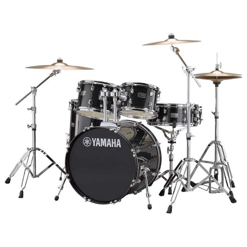 YAMAHA RYDEEN STUDIO BLACK BATTERIA ACUSTICA NERO CON HARDWARE + PIATTI PAISTE 101 COLORE NERO